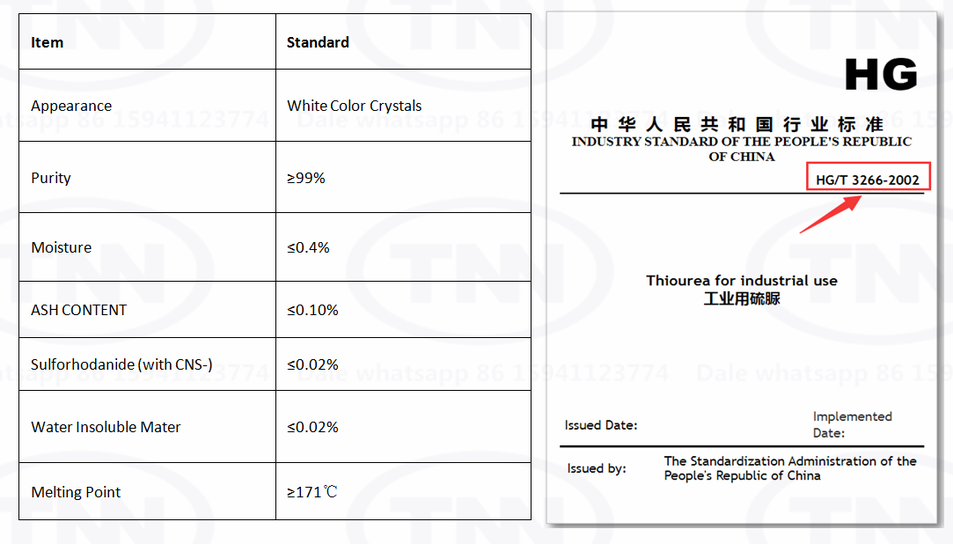 Thiourea HGT3266-2002 Thiourea HGT3266-2002